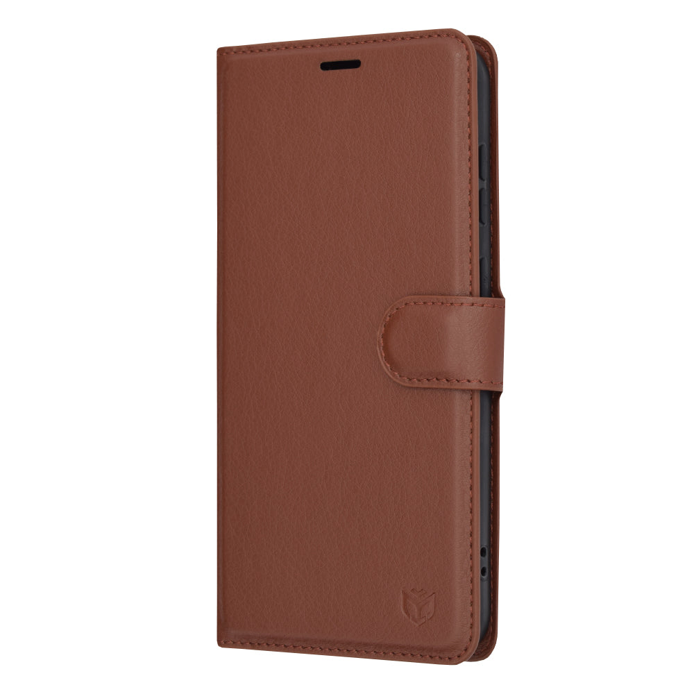 Capa para Samsung Galaxy S23+ S916, Techsuit, Leather Folio, Castanha