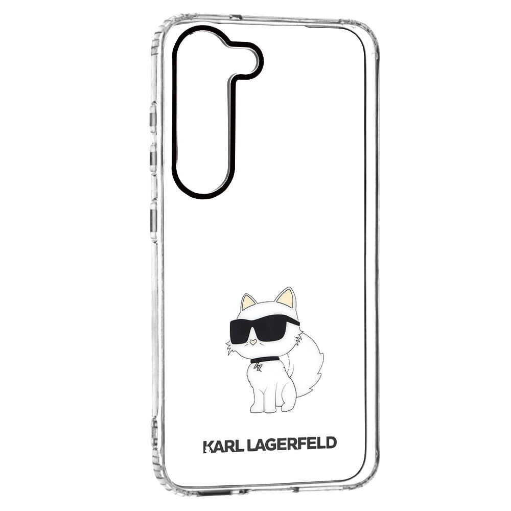 Capa para Samsung Galaxy S23 S911, Karl Lagerfeld, Ikonik Choupette, Transparente