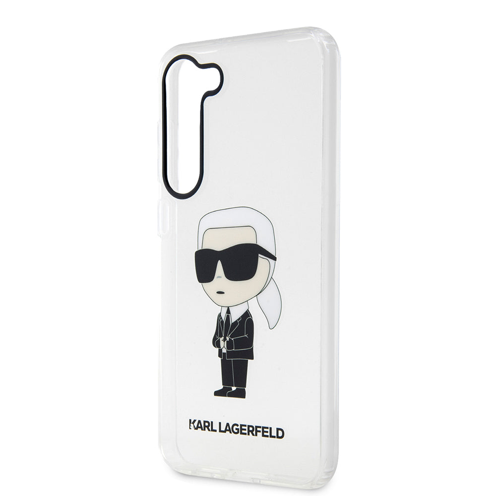 Capa para Samsung Galaxy S23 S911, Karl Lagerfeld, Ikonik Karl, Transparente