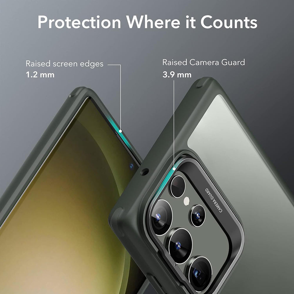 Capa para Samsung Galaxy S23 Ultra S918, ESR, Classic Kickstand, Verde Transparente