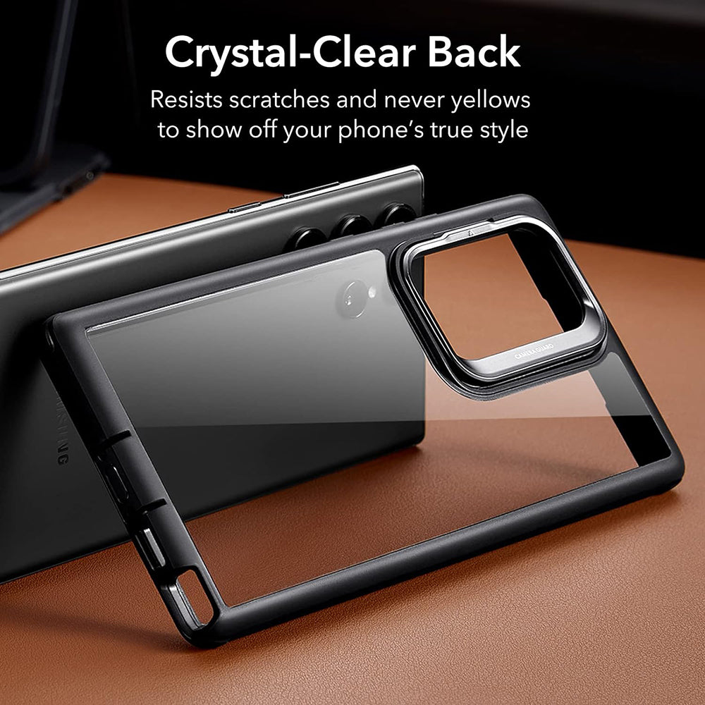 Capa para Samsung Galaxy S23 Ultra S918, ESR, Shock Armor Kickstand, Preta Transparente