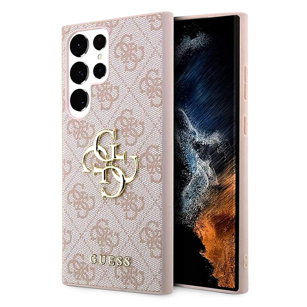 Capa para Samsung Galaxy S23 Ultra S918, Guess, 4G Big Logo, Rosa