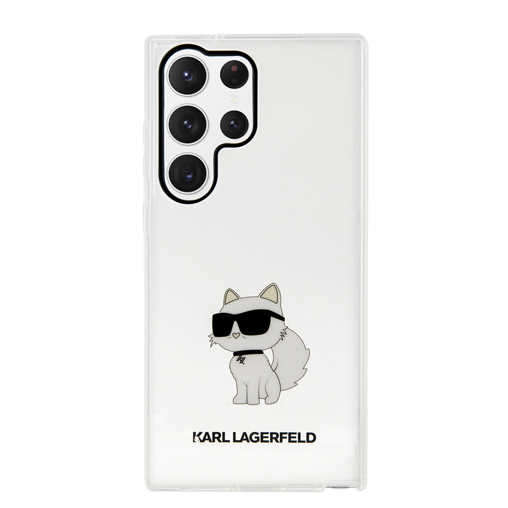 Capa para Samsung Galaxy S23 Ultra S918, Karl Lagerfeld, Ikonik Choupette, Transparente