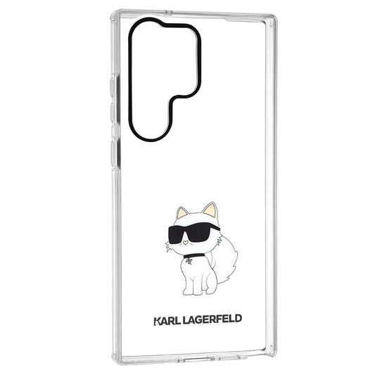 Capa para Samsung Galaxy S23 Ultra S918, Karl Lagerfeld, Ikonik Choupette, Transparente