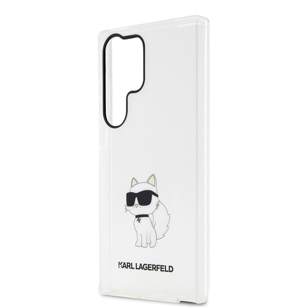 Capa para Samsung Galaxy S23 Ultra S918, Karl Lagerfeld, Ikonik Choupette, Transparente