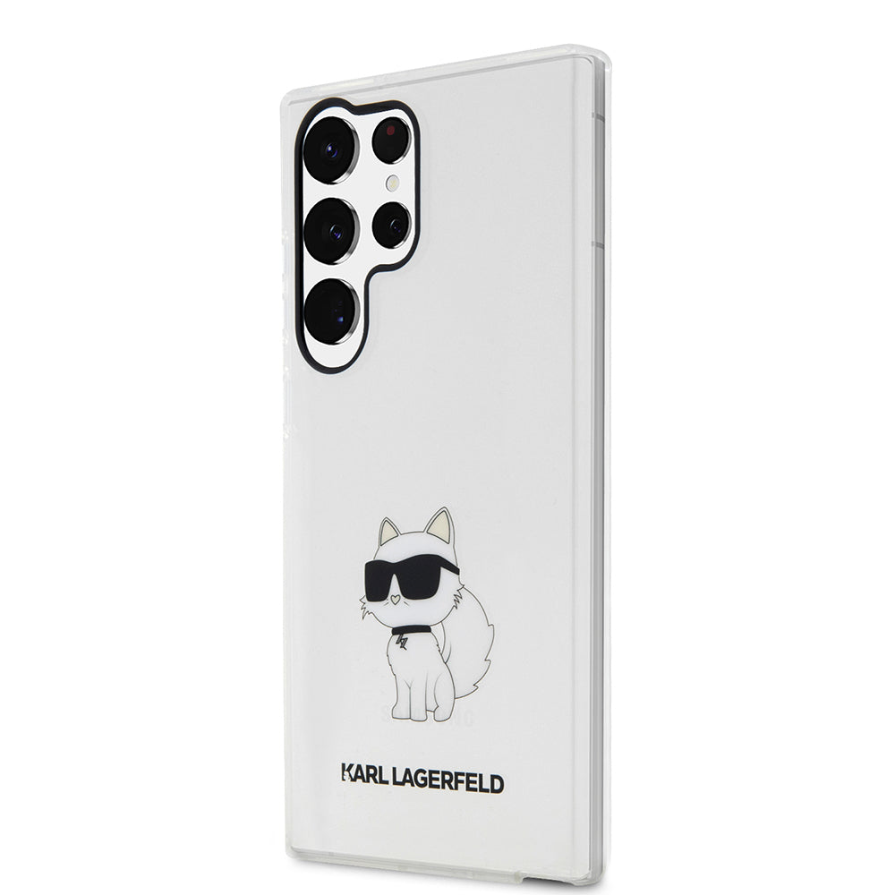 Capa para Samsung Galaxy S23 Ultra S918, Karl Lagerfeld, Ikonik Choupette, Transparente