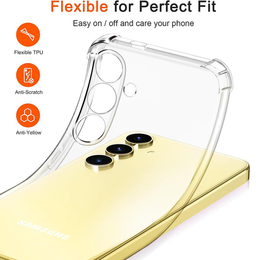 Capa para Samsung Galaxy S24 FE S721, Techsuit, Shockproof Clear, Transparente