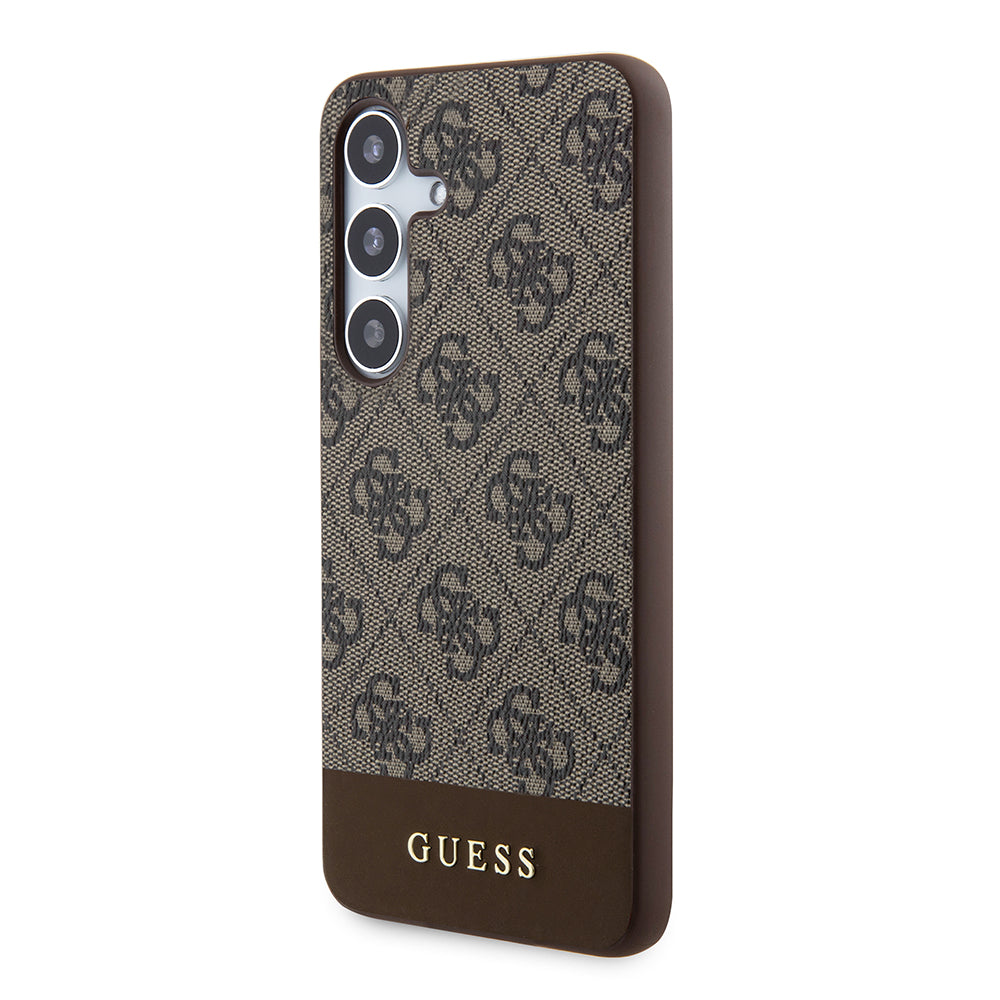 Capa para Samsung Galaxy S24+ S926, Guess, 4G Stripe, Castanho