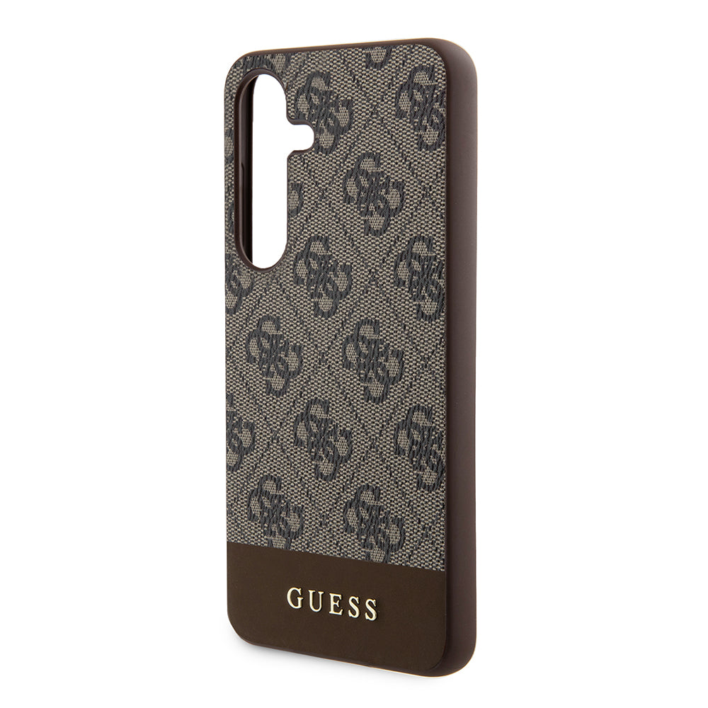 Capa para Samsung Galaxy S24+ S926, Guess, 4G Stripe, Castanho