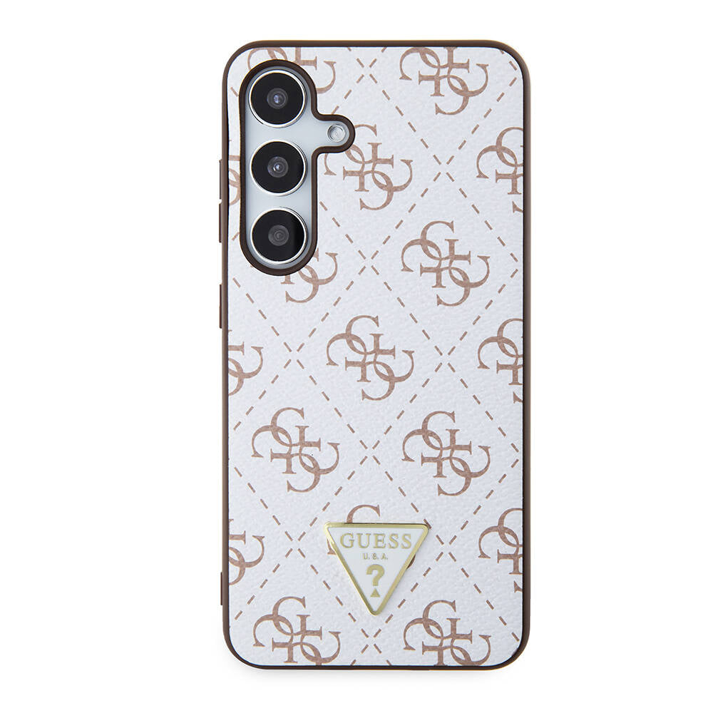 Capa para Samsung Galaxy S24+ S926, Guess, Logo Triângulo 4G, Branca