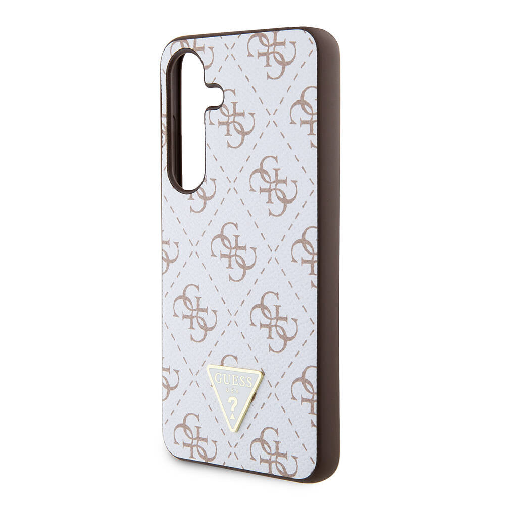 Capa para Samsung Galaxy S24+ S926, Guess, Logo Triângulo 4G, Branca