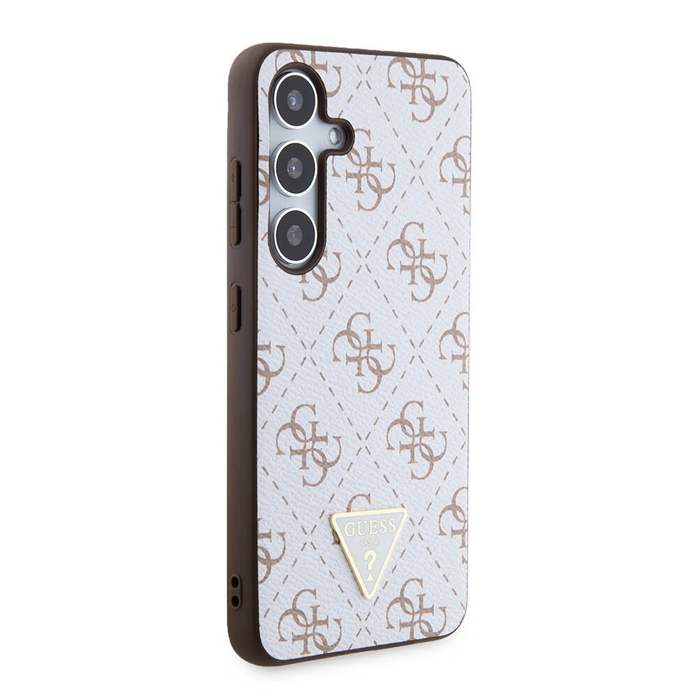Capa para Samsung Galaxy S24+ S926, Guess, Logo Triângulo 4G, Branca