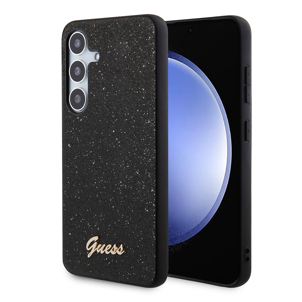 Capa para Samsung Galaxy S24+ S926, Guess, Glitter Script, Preta