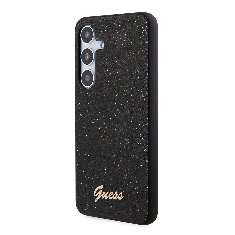 Capa para Samsung Galaxy S24+ S926, Guess, Glitter Script, Preta