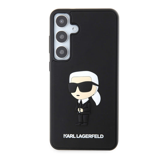 Capa para Samsung Galaxy S24+ S926, Karl Lagerfeld, 3D Rubber Ikonik Karl, Preta