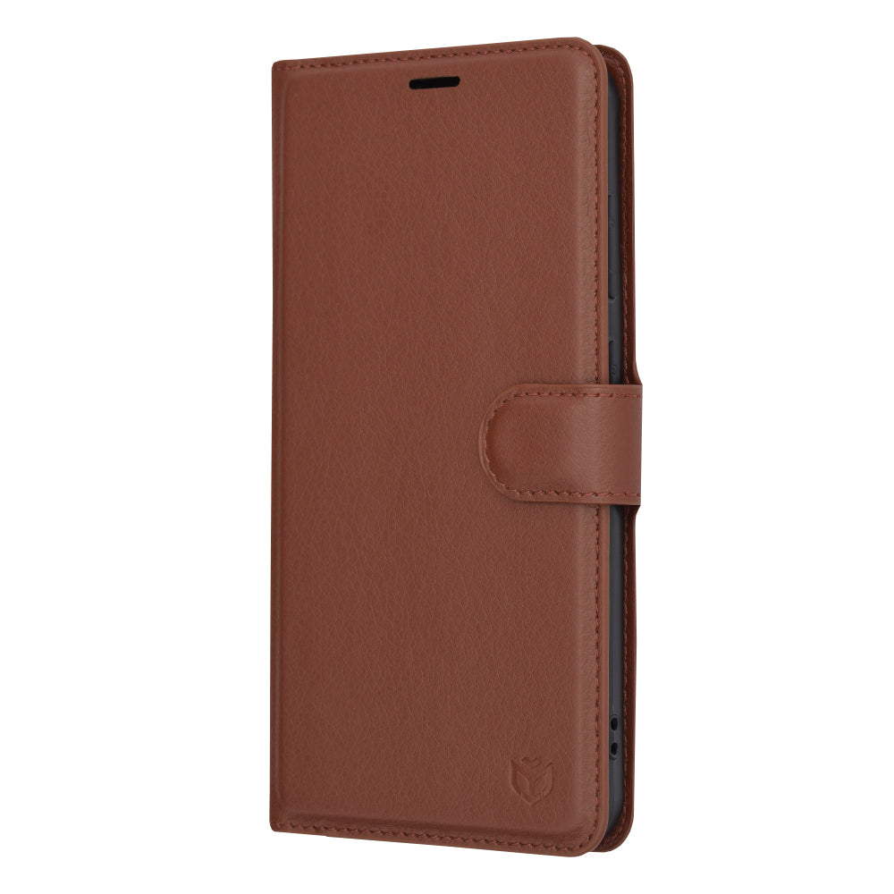 Capa para Samsung Galaxy S24+ S926, Techsuit, Leather Folio, Castanha