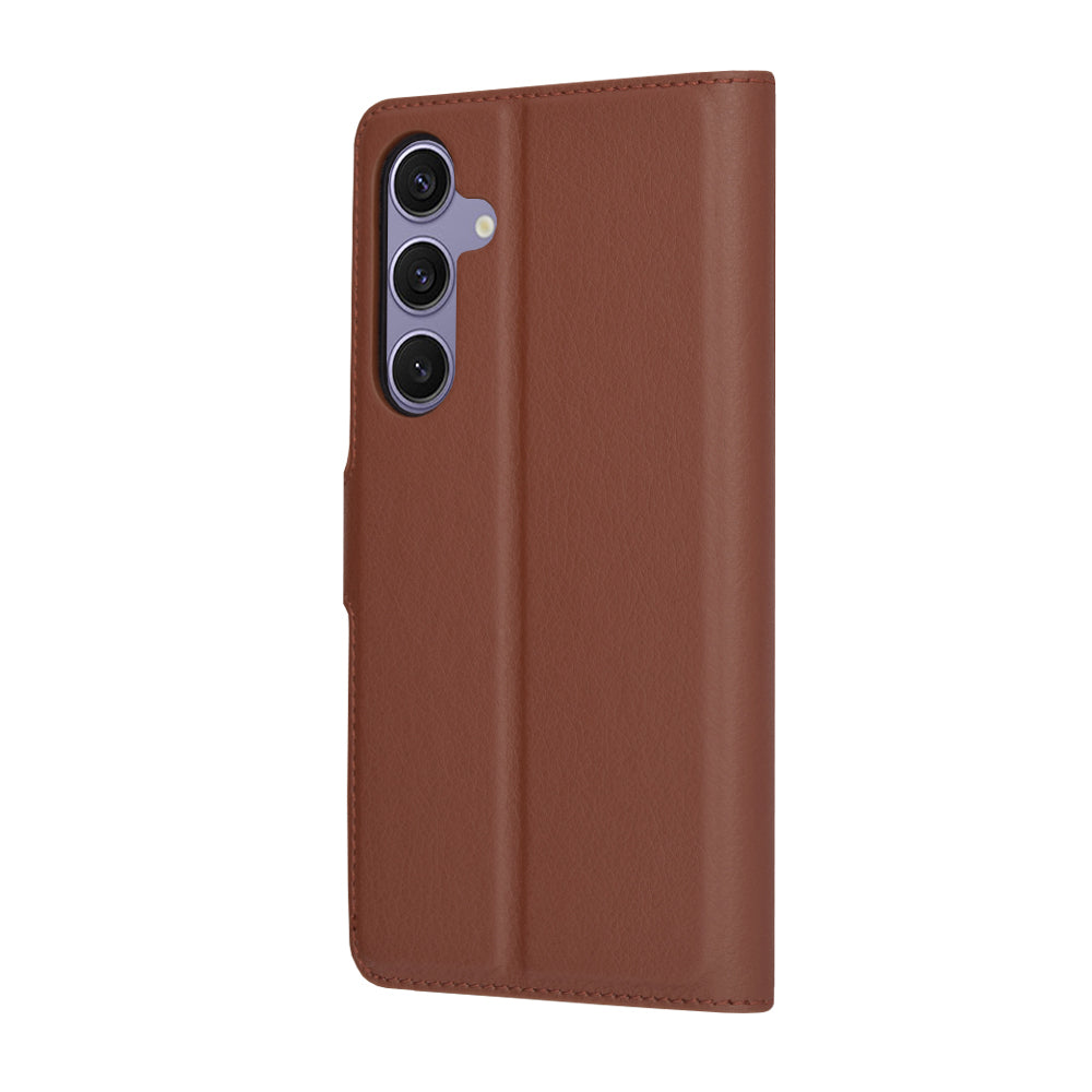 Capa para Samsung Galaxy S24+ S926, Techsuit, Leather Folio, Castanha