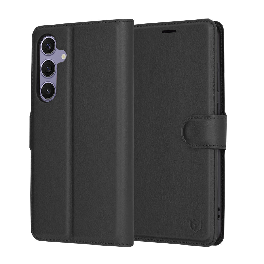 Capa para Samsung Galaxy S24+ S926, Techsuit, Leather Folio, Preta