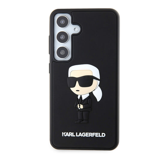 Capa para Samsung Galaxy S24 S921, Karl Lagerfeld, 3D Rubber Ikonik Karl, Preta