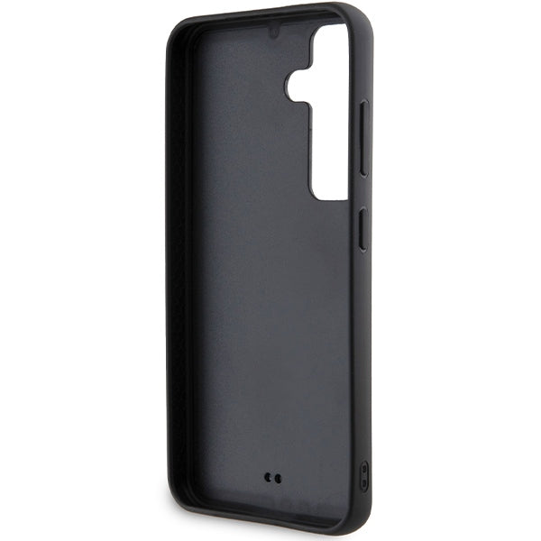 Capa para Samsung Galaxy S24 S921, Karl Lagerfeld, Placa de Metal com Strass, Prateada