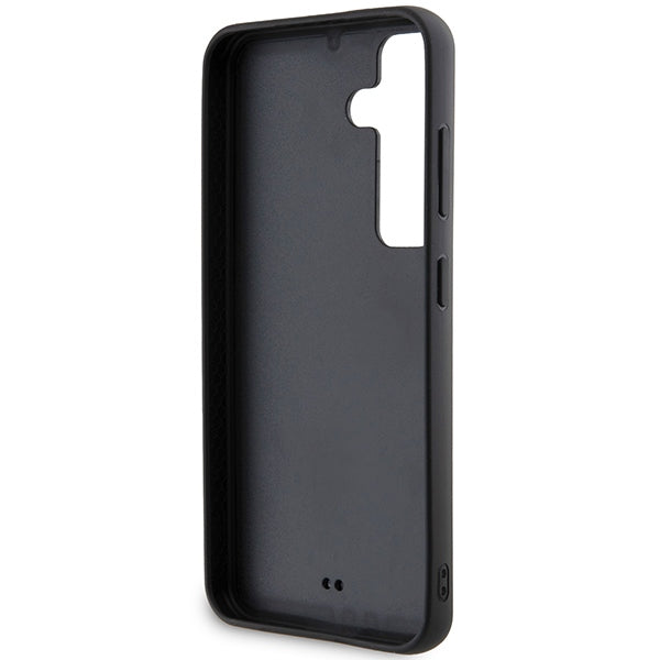 Capa para Samsung Galaxy S24 S921, Karl Lagerfeld, Placa de Metal com Strass, Preta
