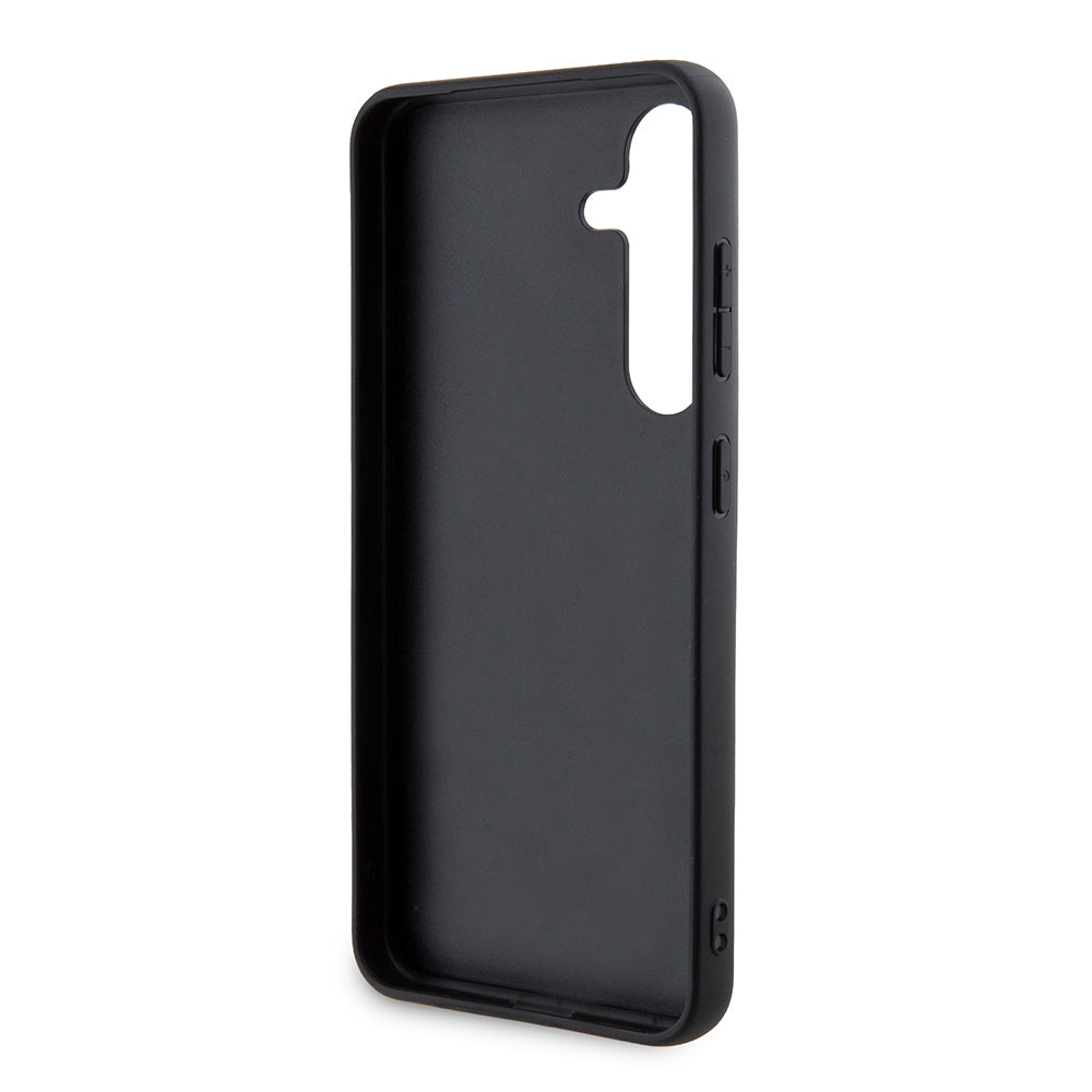 Capa para Samsung Galaxy S24 S921, Karl Lagerfeld, Saffiano Karl & Choupette Metal, Preta.