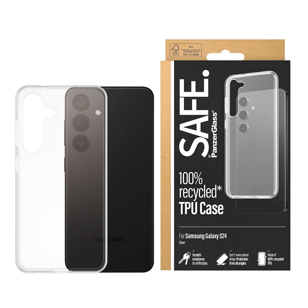 Capa para Samsung Galaxy S24 S921, PanzerGlass, Safe., Transparente
