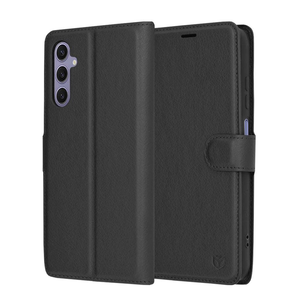 Capa para Samsung Galaxy S24 S921, Techsuit, Leather Folio, Preta