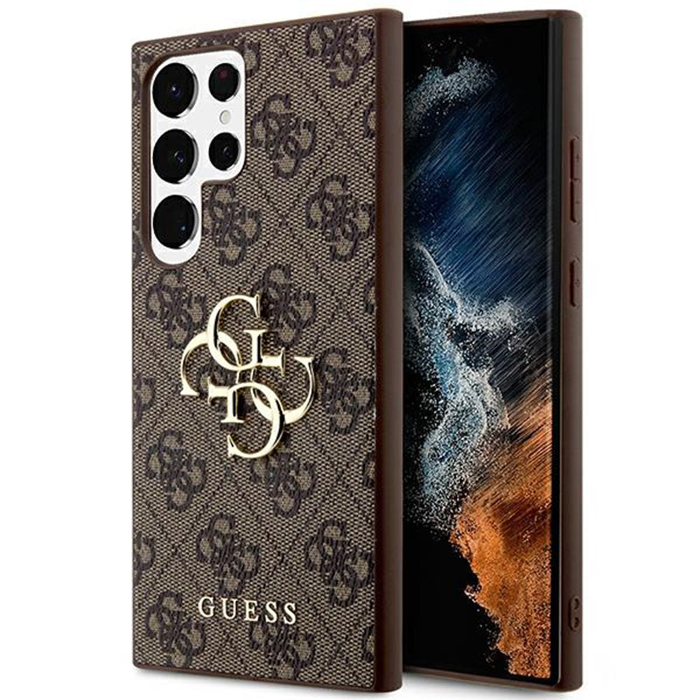 Capa para Samsung Galaxy S24 Ultra S928, Guess, 4G Big Logo, Castanho