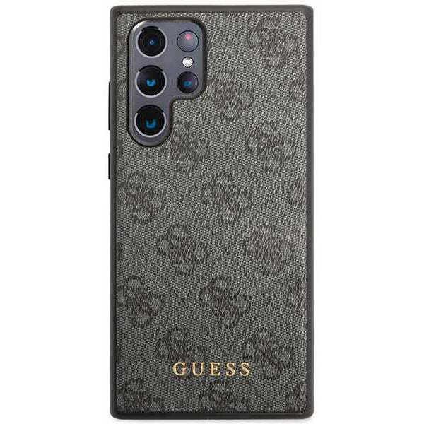 Case for Samsung Galaxy S24 Ultra S928, Guess, 4G Metal Gold Logo, Black