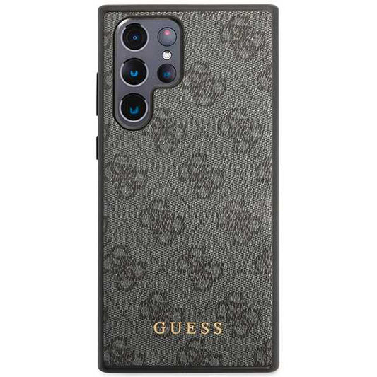 Capa para Samsung Galaxy S24 Ultra S928, Guess, 4G Metal Gold Logo, Preta