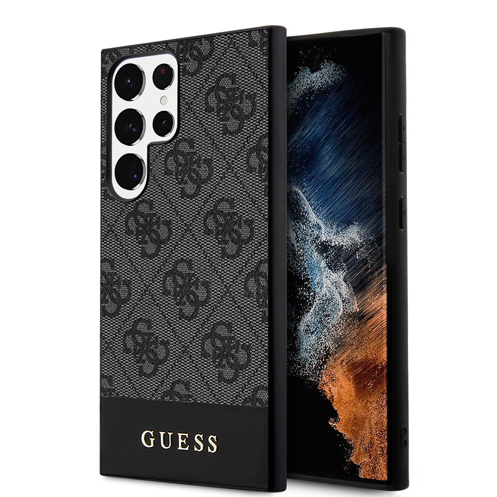 Capa para Samsung Galaxy S24 Ultra S928, Guess, 4G Stripe, Preta