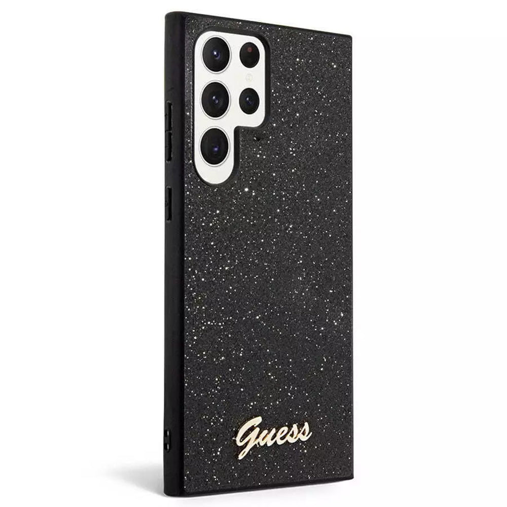Capa para Samsung Galaxy S24 Ultra S928, Guess, Glitter Script, Preta