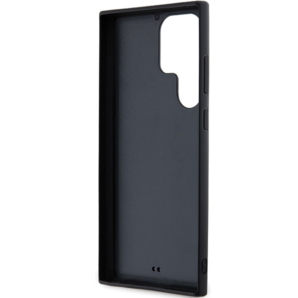 Capa para Samsung Galaxy S24 Ultra S928, Karl Lagerfeld, Logo de Borracha com Glitter 3D, Preta