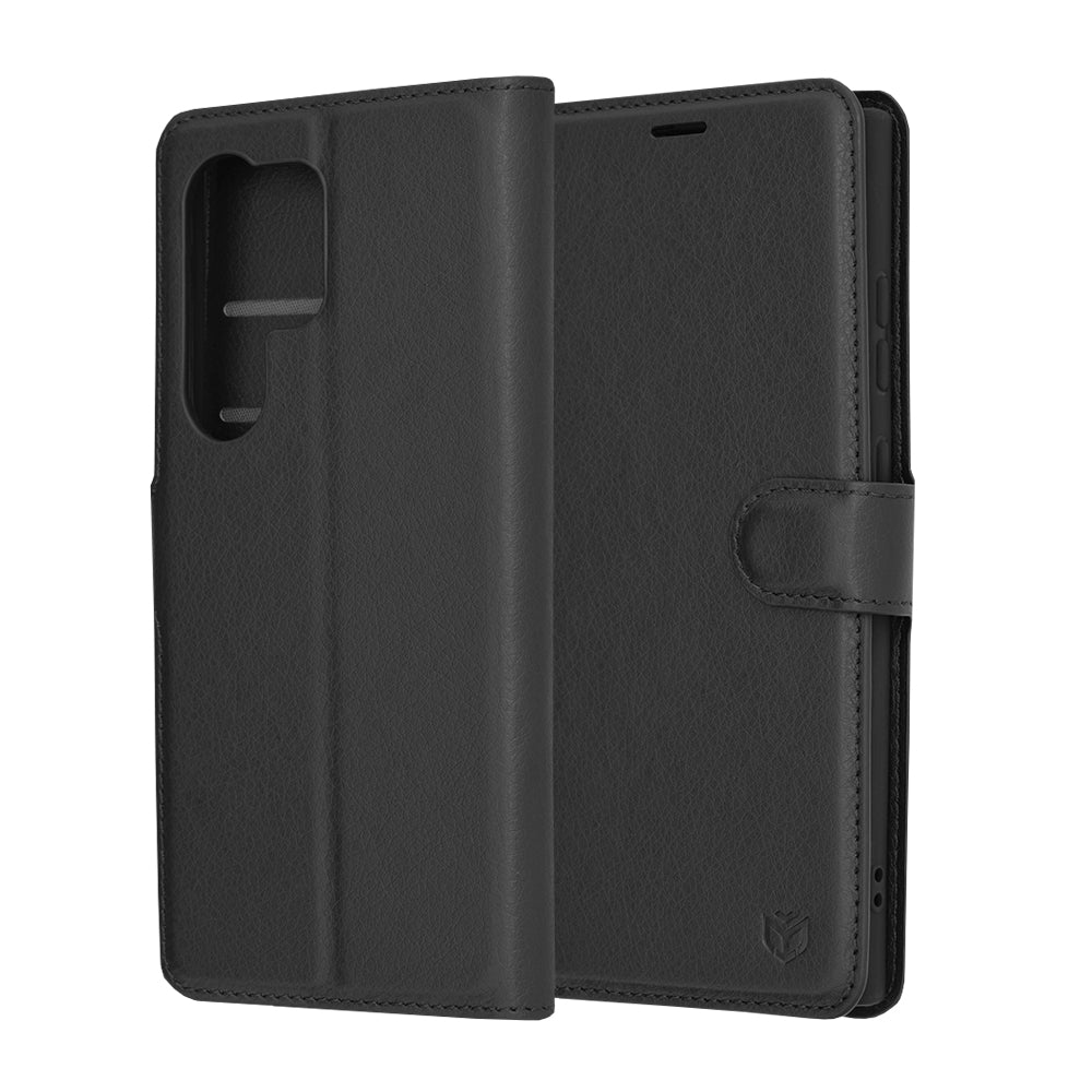 Capa para Samsung Galaxy S24 Ultra S928, Techsuit, Leather Folio, Preta