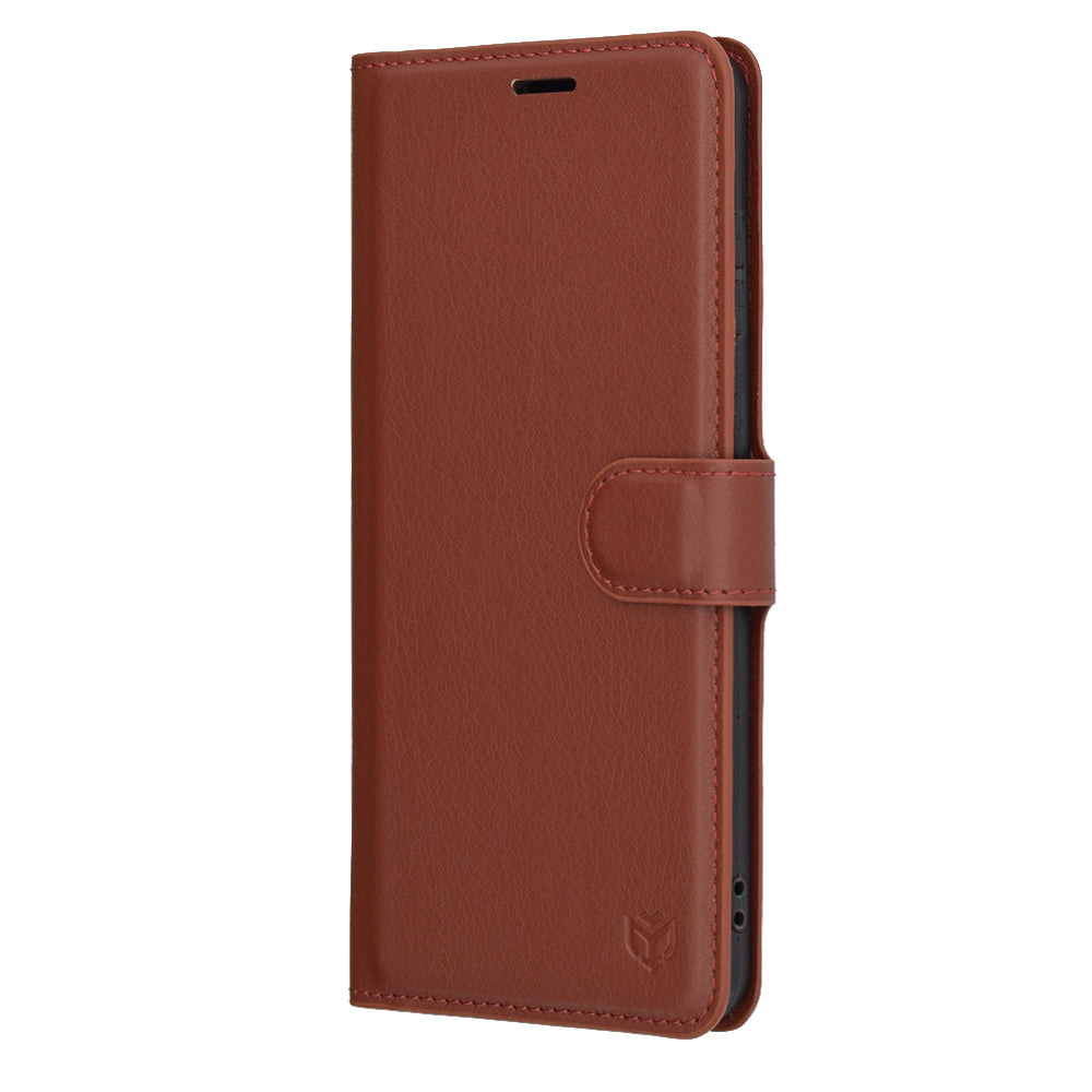 Capa para Samsung Galaxy S25 Edge S937, Techsuit, Leather Folio, Castanha