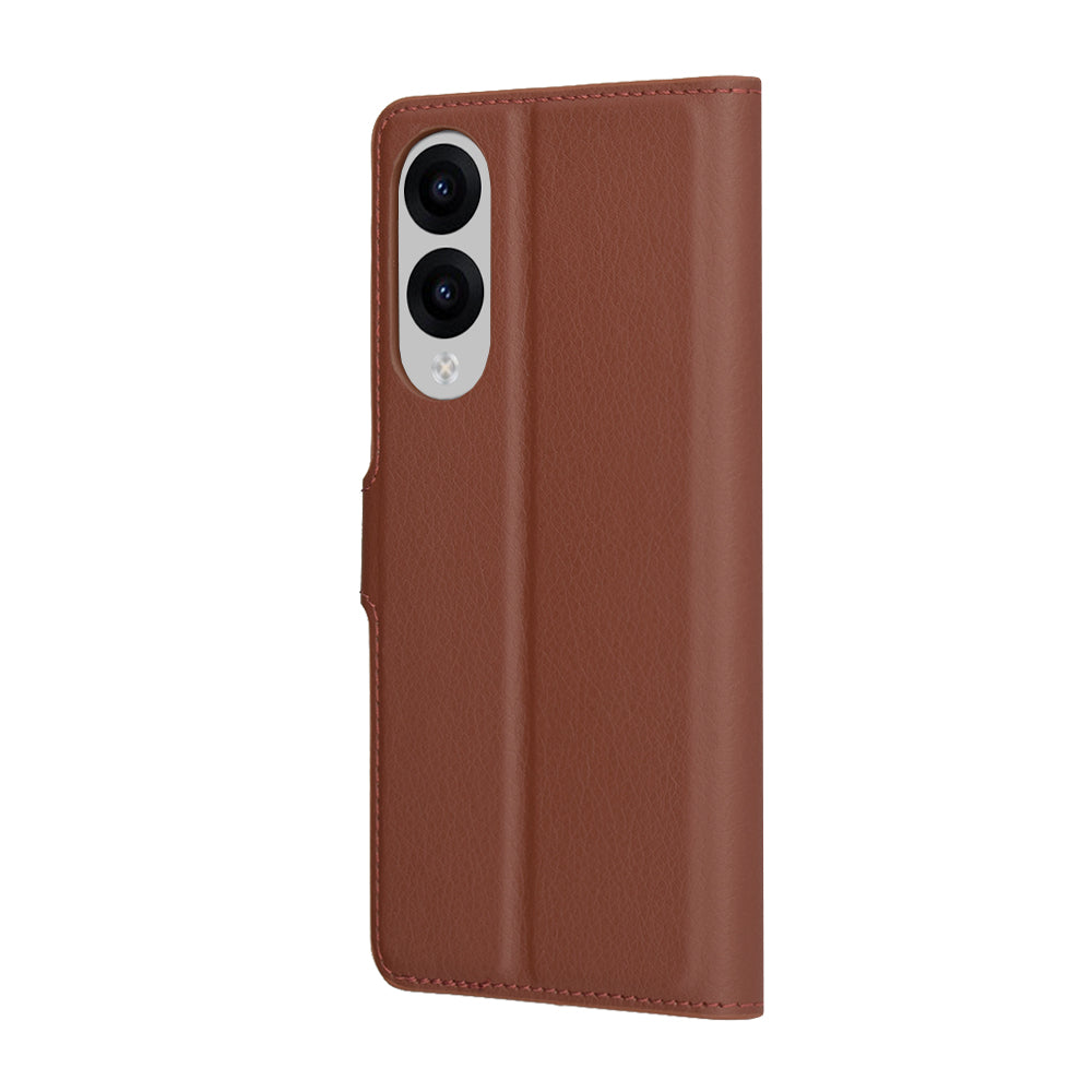 Capa para Samsung Galaxy S25 Edge S937, Techsuit, Leather Folio, Castanha