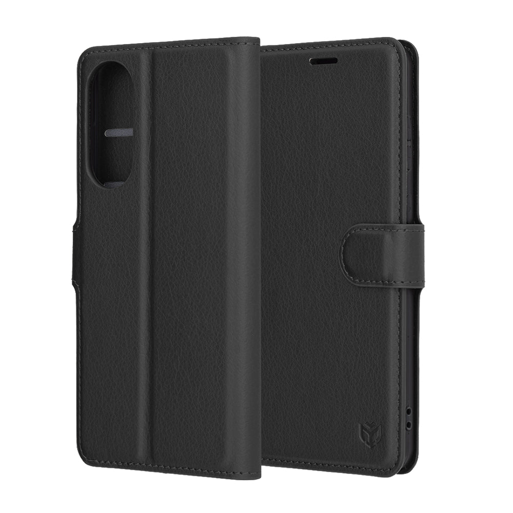 Capa para Samsung Galaxy S25 Edge S937, Techsuit, Leather Folio, Preta