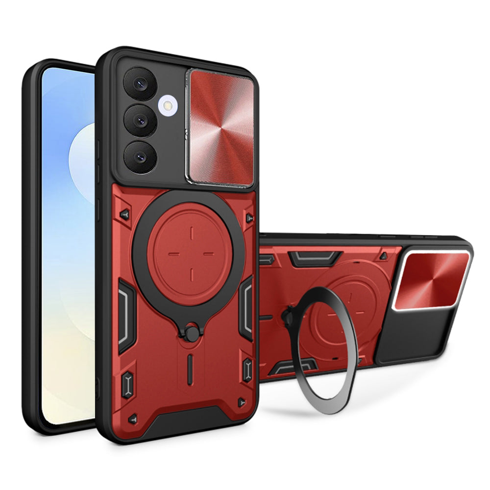 Capa para Samsung Galaxy S25 FE, Techsuit, CamGuard Pro, Vermelha