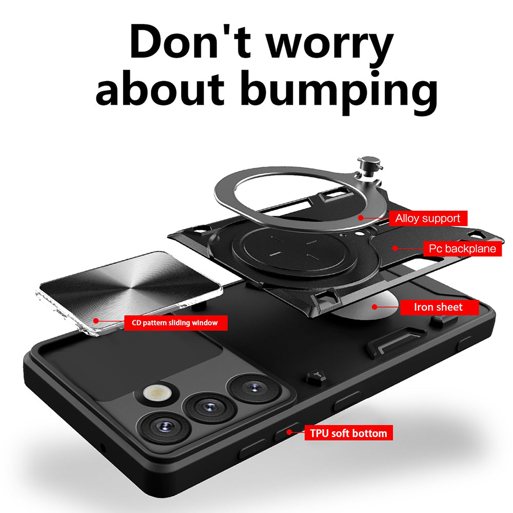 Capa para Samsung Galaxy S25 FE, Techsuit, CamGuard Pro, Vermelha