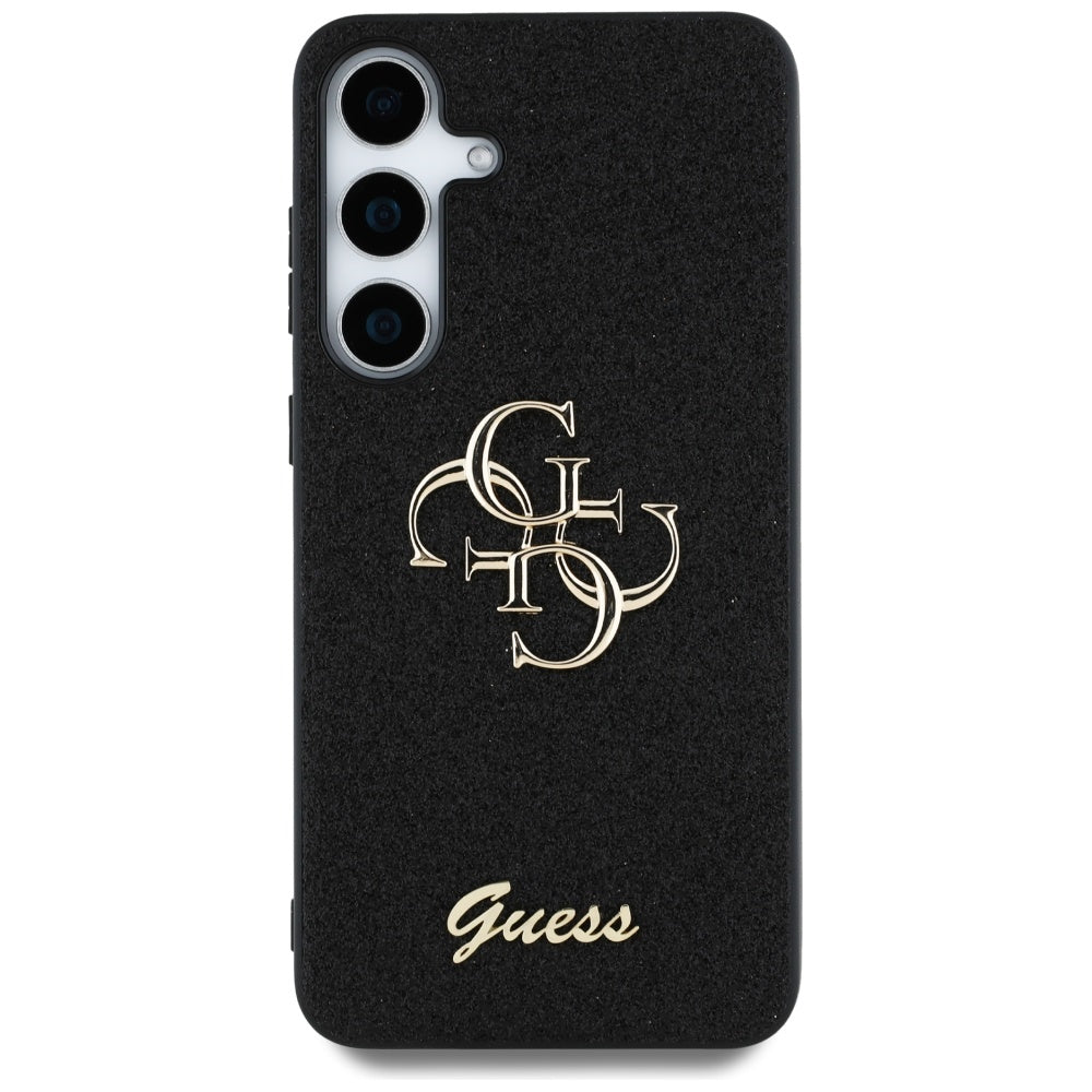Capa para Samsung Galaxy S25+ S936, Guess, Glitter Big 4G Script, Preta