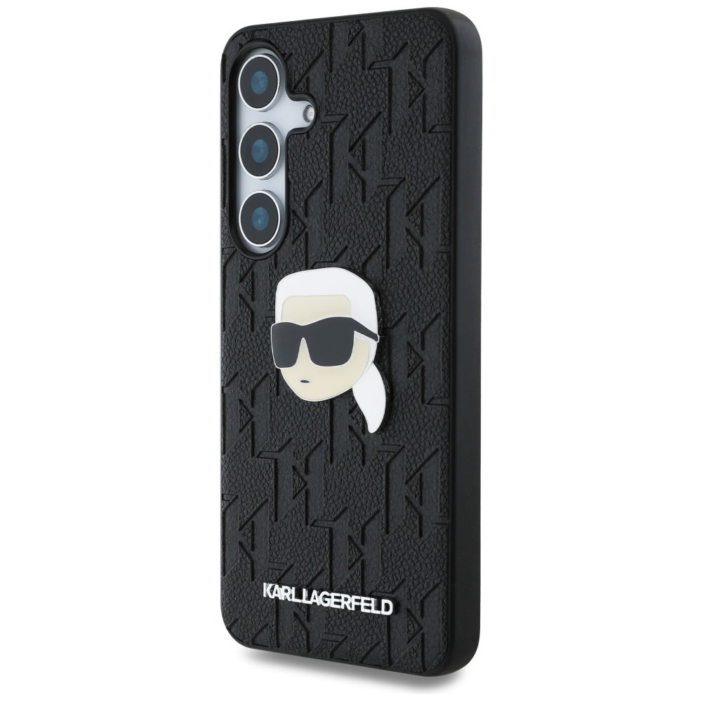 Capa para Samsung Galaxy S25+ S936, Karl Lagerfeld, Monograma Karl's Head, Preta
