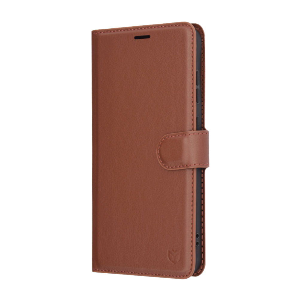 Capa para Samsung Galaxy S25+ S936, Techsuit, Leather Folio, Castanha