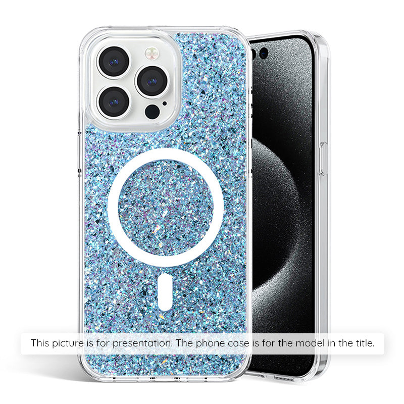 Capa para Samsung Galaxy S25+ S936, Techsuit, Glitter Brilhante, Azul