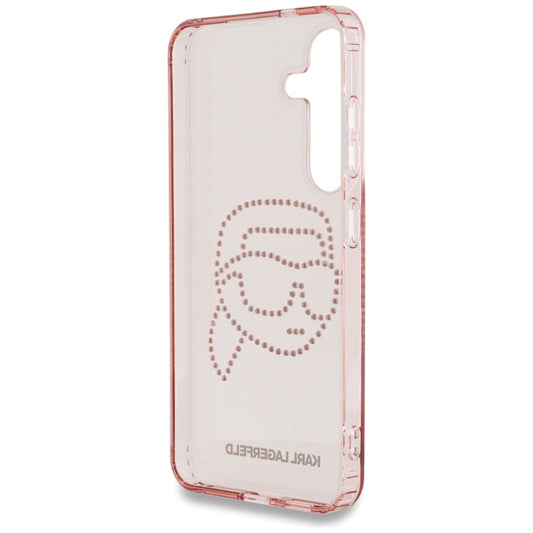 Capa para Samsung Galaxy S25 S931, Karl Lagerfeld, IML Rhinestones Karl's Head, Rosa