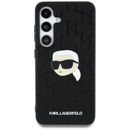Capa para Samsung Galaxy S25 S931, Karl Lagerfeld, Monograma Karl's Head, Preta