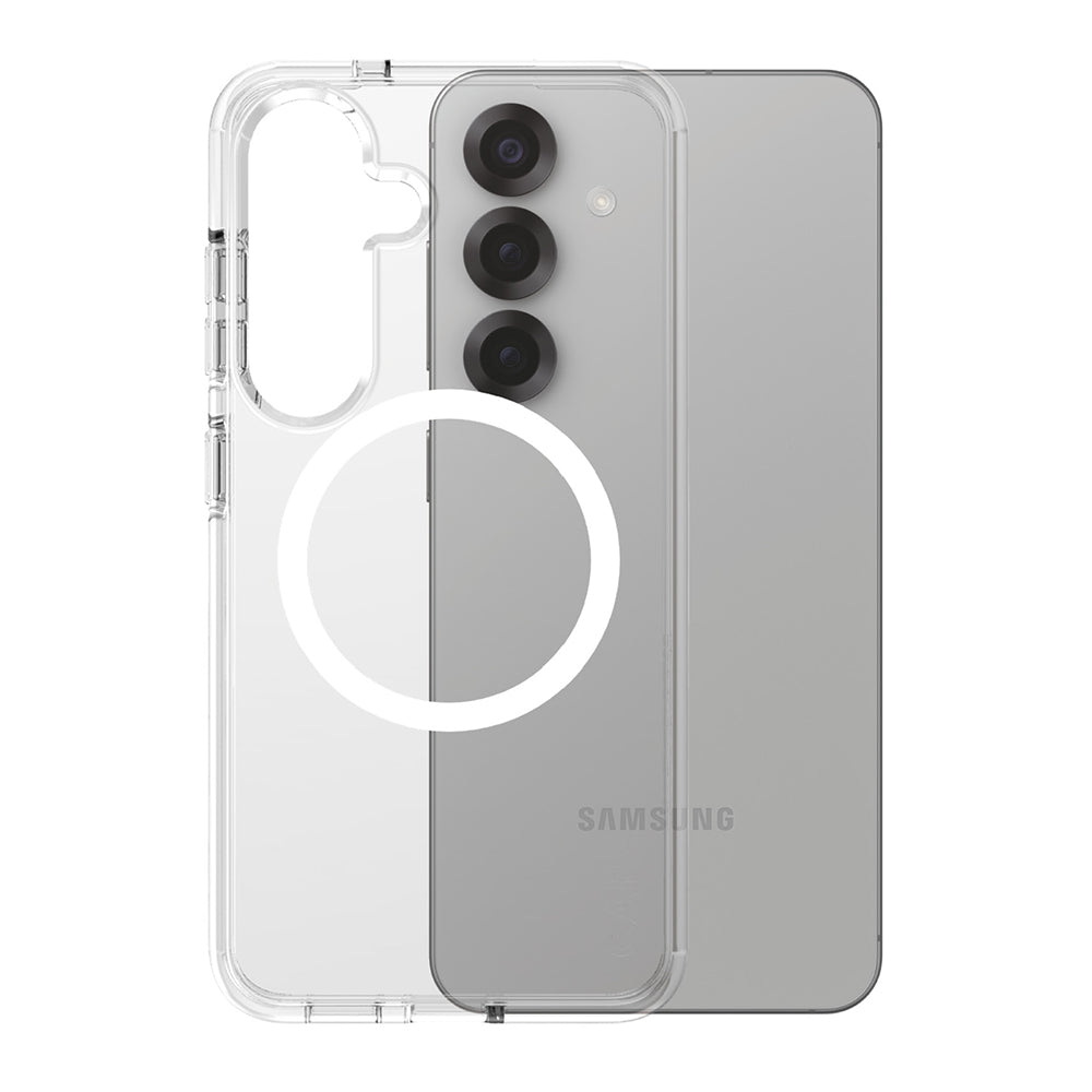 Capa para Samsung Galaxy S25 S931, PanzerGlass, Care Urban Combat, Transparente Branca