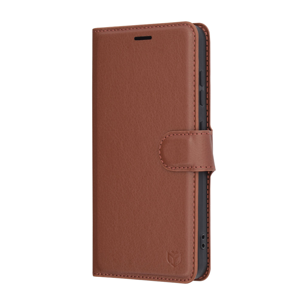 Capa para Samsung Galaxy S25 S931, Techsuit, Leather Folio, Castanha
