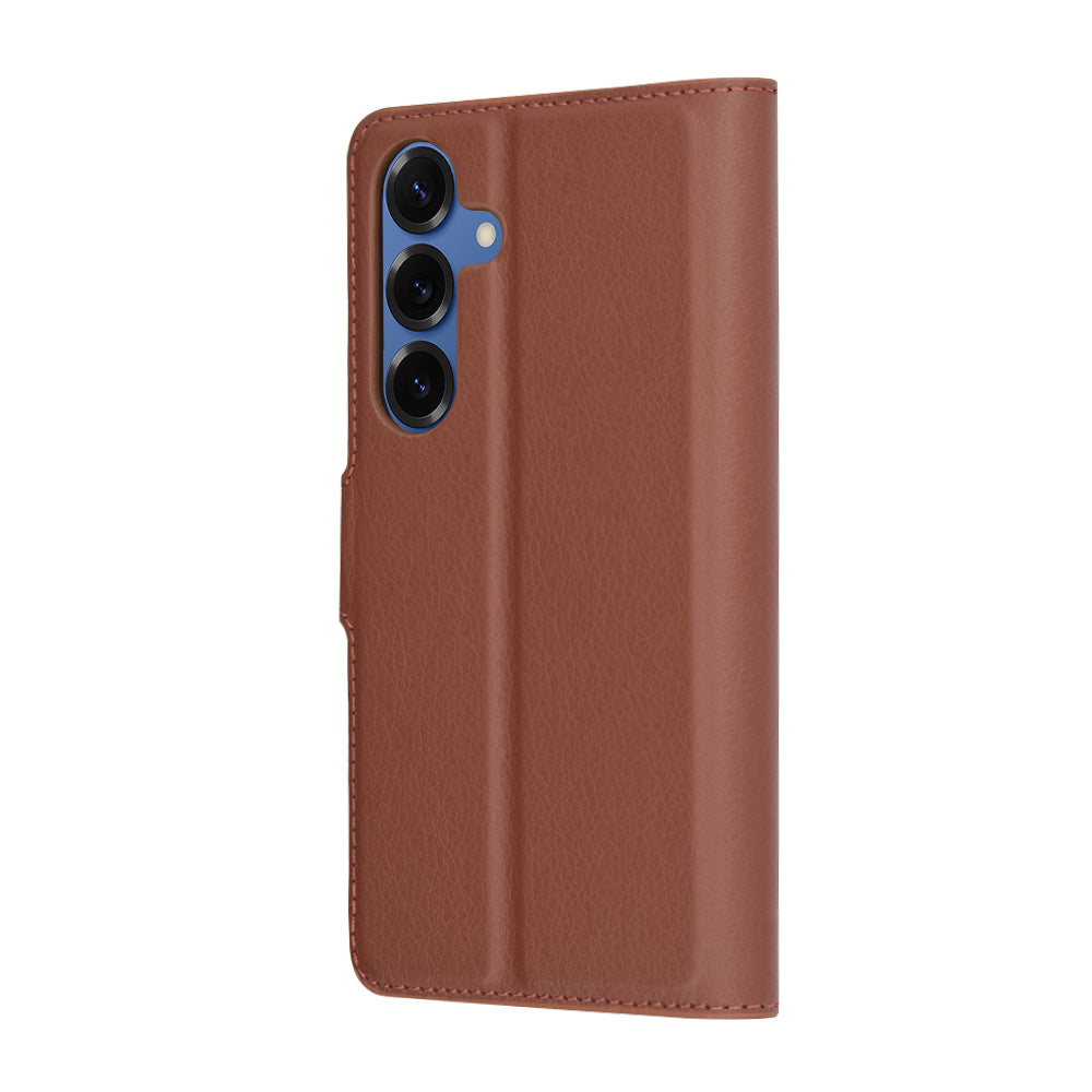 Capa para Samsung Galaxy S25 S931, Techsuit, Leather Folio, Castanha