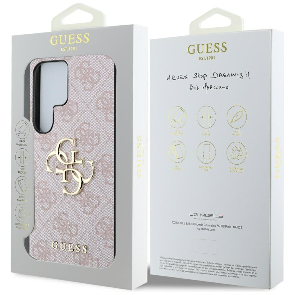 Capa para Samsung Galaxy S25 Ultra S938, Guess, 4G Big Logo, Rosa